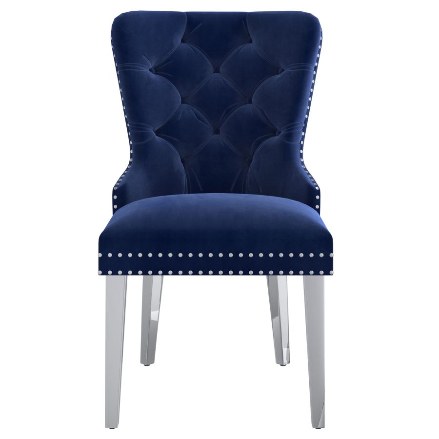 Hollis Side Chair, set of 2, in Navy 202-614NAV