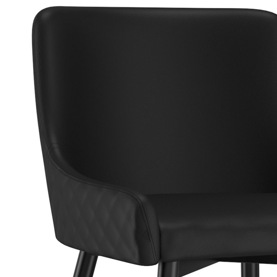 Xander Side Chair, Set of 2 in Black 202-620BK
