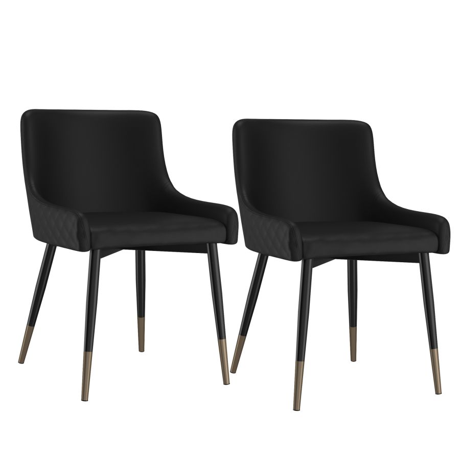 Xander Side Chair, Set of 2 in Black 202-620BK