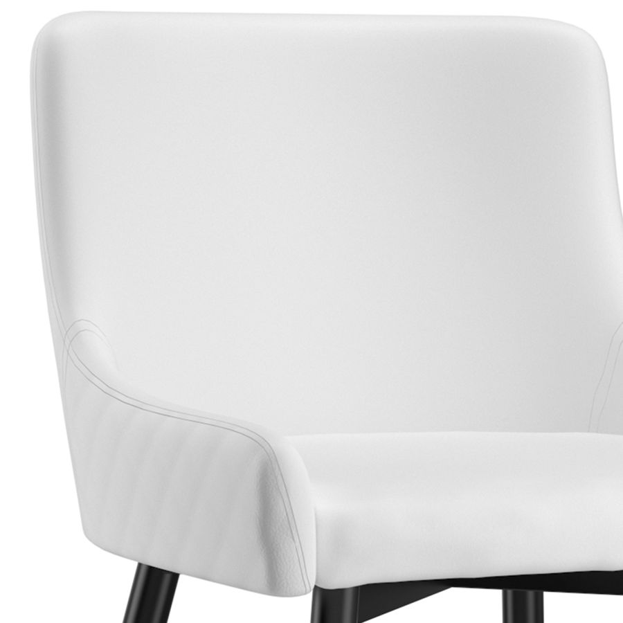 Xander Side Chair, Set of 2 in White and Black 202-620WT