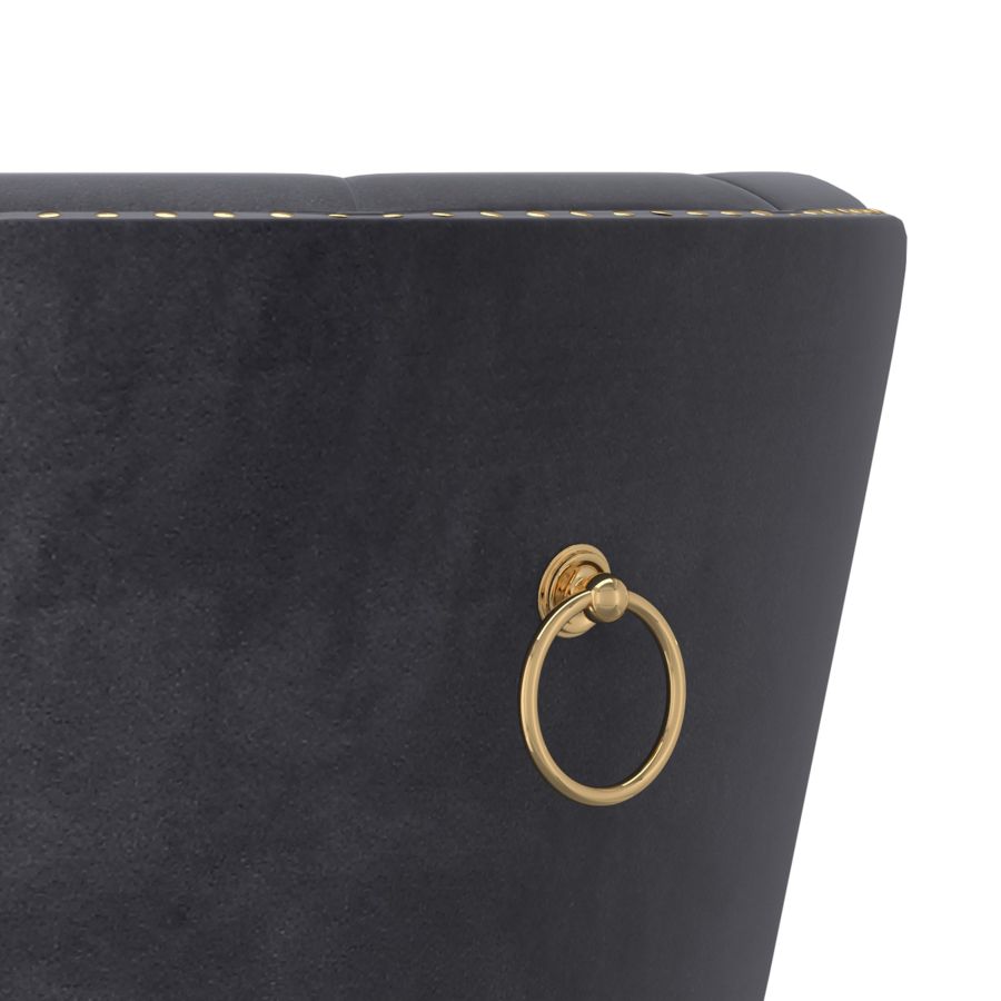 Mizal Side Chair, Set of 2 in Grey and Gold 202-629GRY