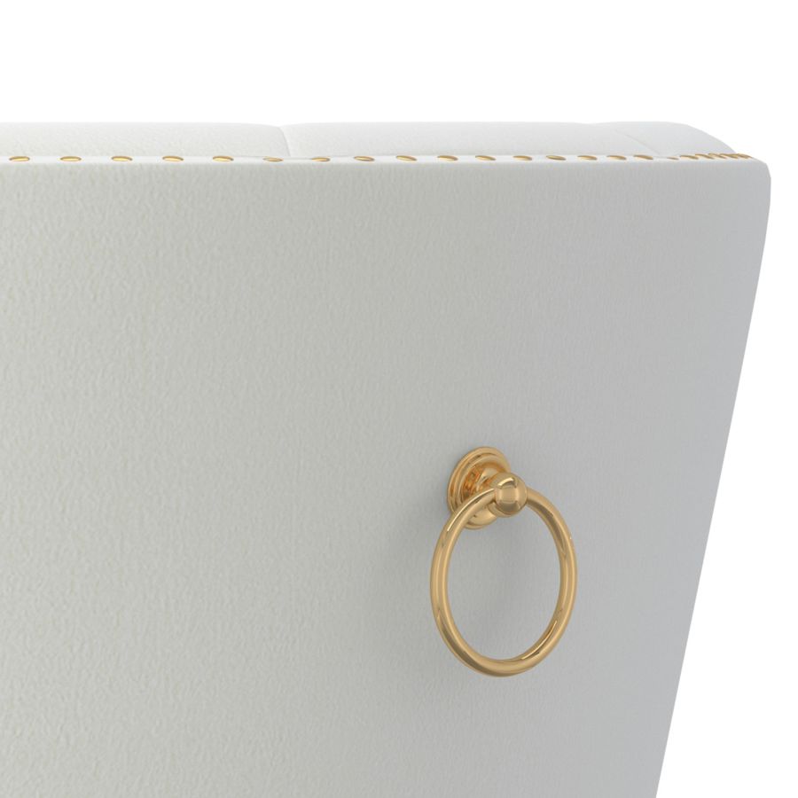 Mizal Side Chair, Set of 2 in Ivory and Gold 202-629IV