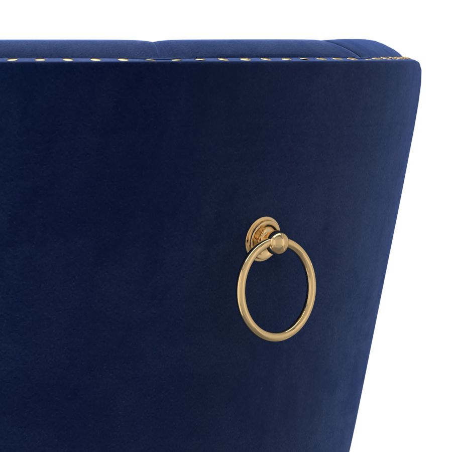 Mizal Side Chair, Set of 2 in Navy and Gold 202-629NAV