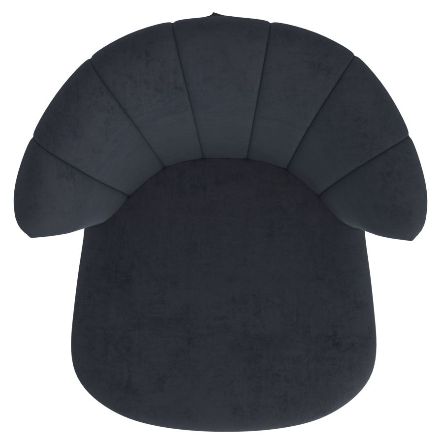 Orchid Side Chair, Set of 2 in Black and Gold 202-651BK_GL