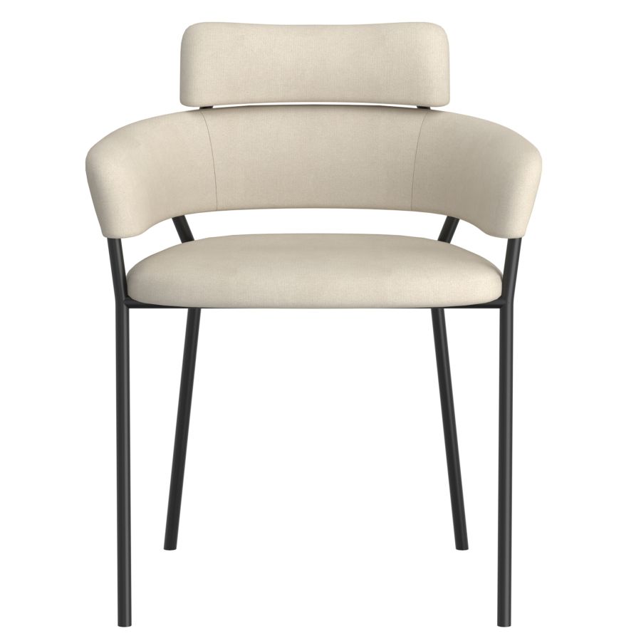 Axel Side Chair, Set of 2 in Beige and Black 202-674BEG