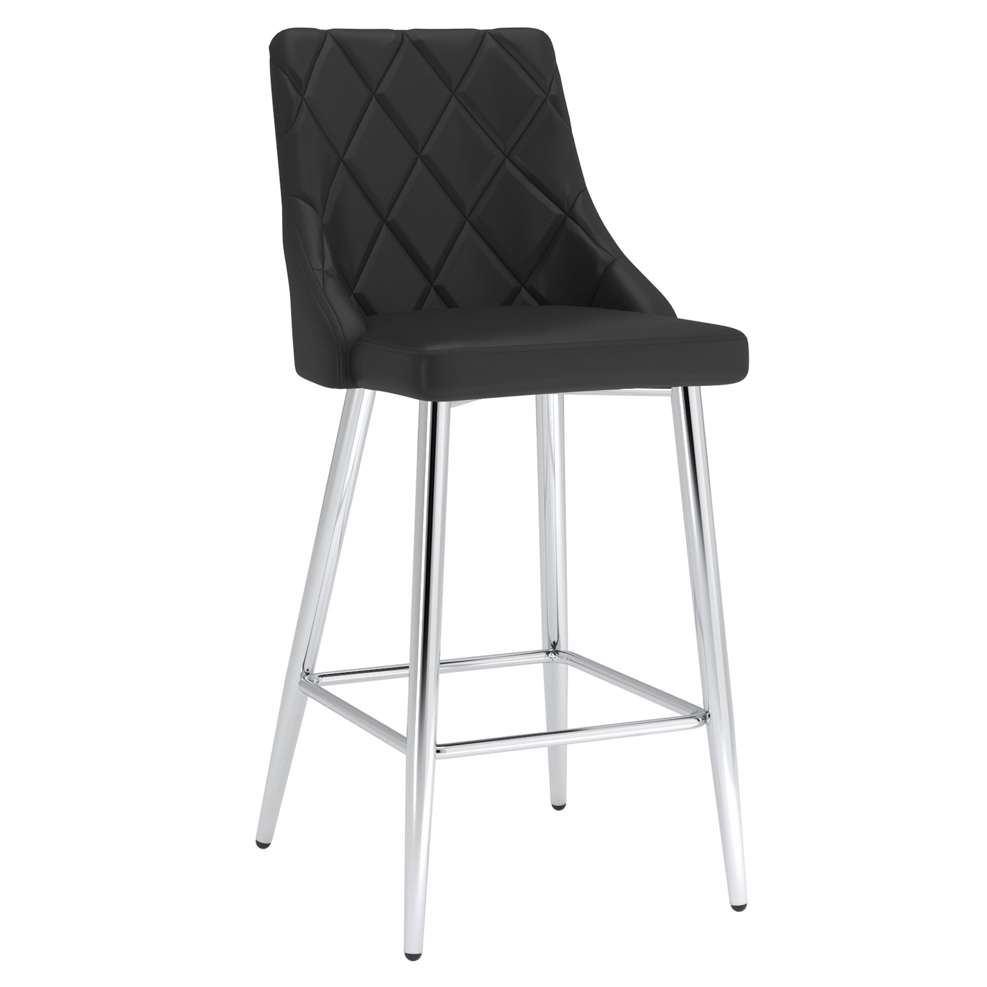 Devo 26" Counter Stool, Set of 2, in Black 203-087BK