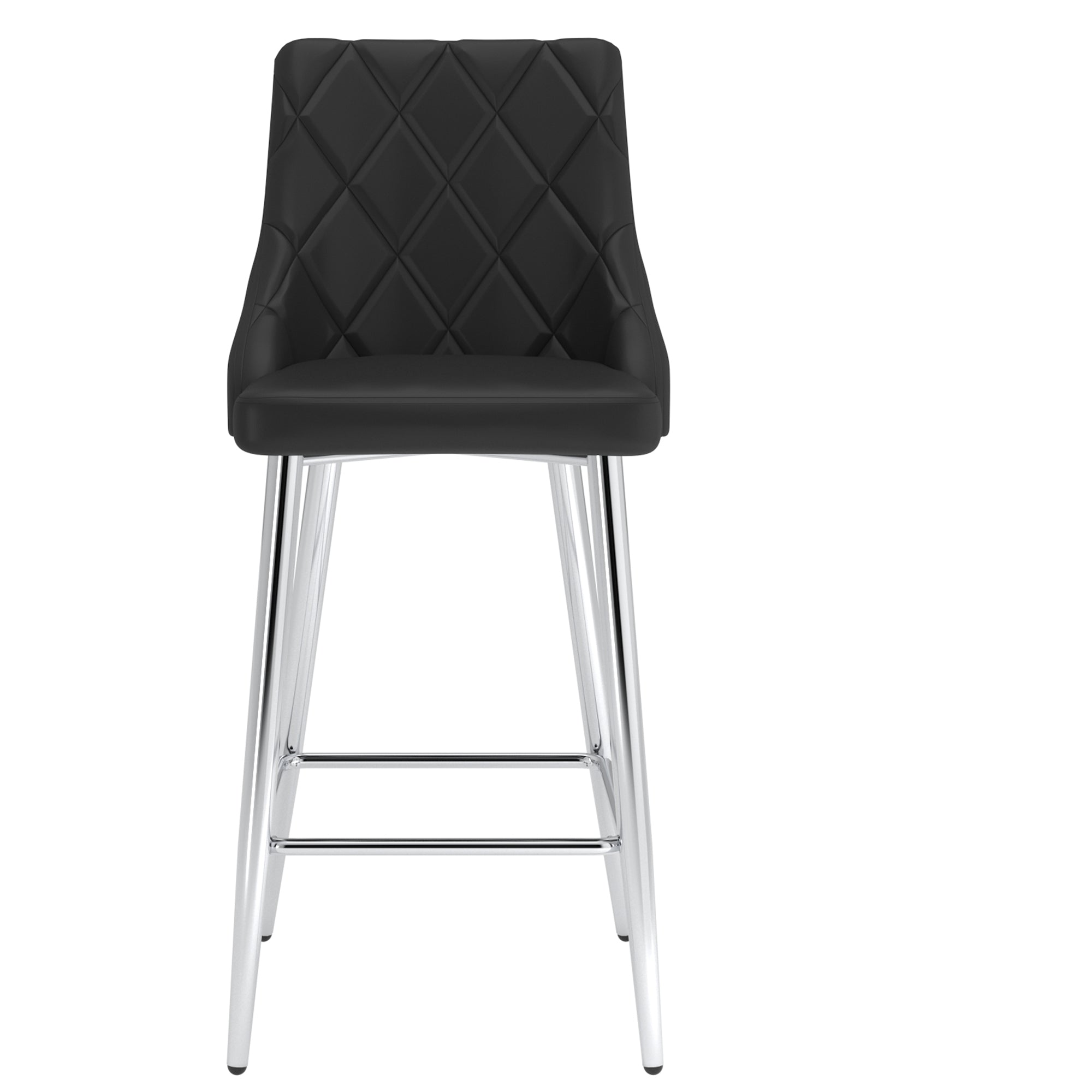 Devo 26" Counter Stool, Set of 2, in Black 203-087BK