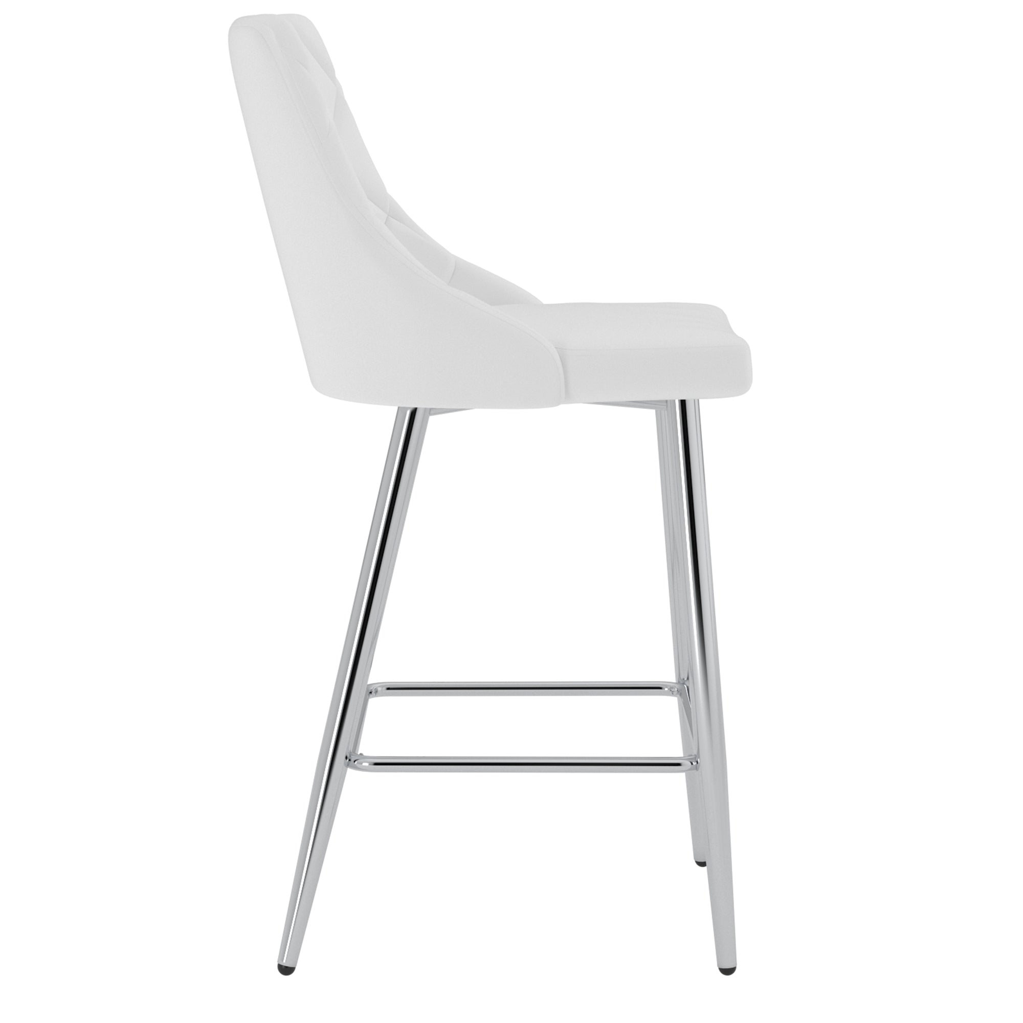 Devo 26" Counter Stool, Set of 2, in White 203-087WT