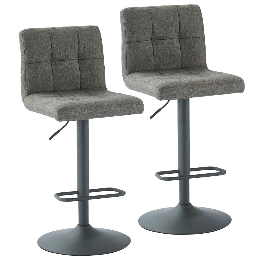 Sorb Adjustable Air Lift Stool, Set of 2 in Grey 203-327GRY