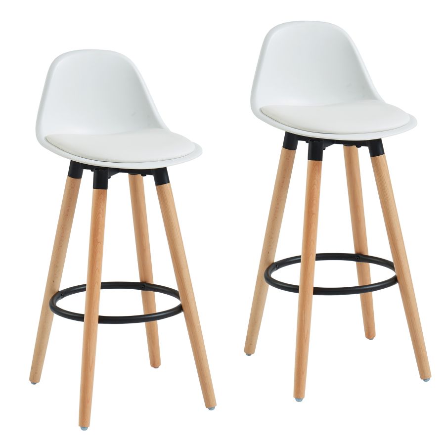 Diablo 26'' Counter Stool, set of 2 in White 203-352WT