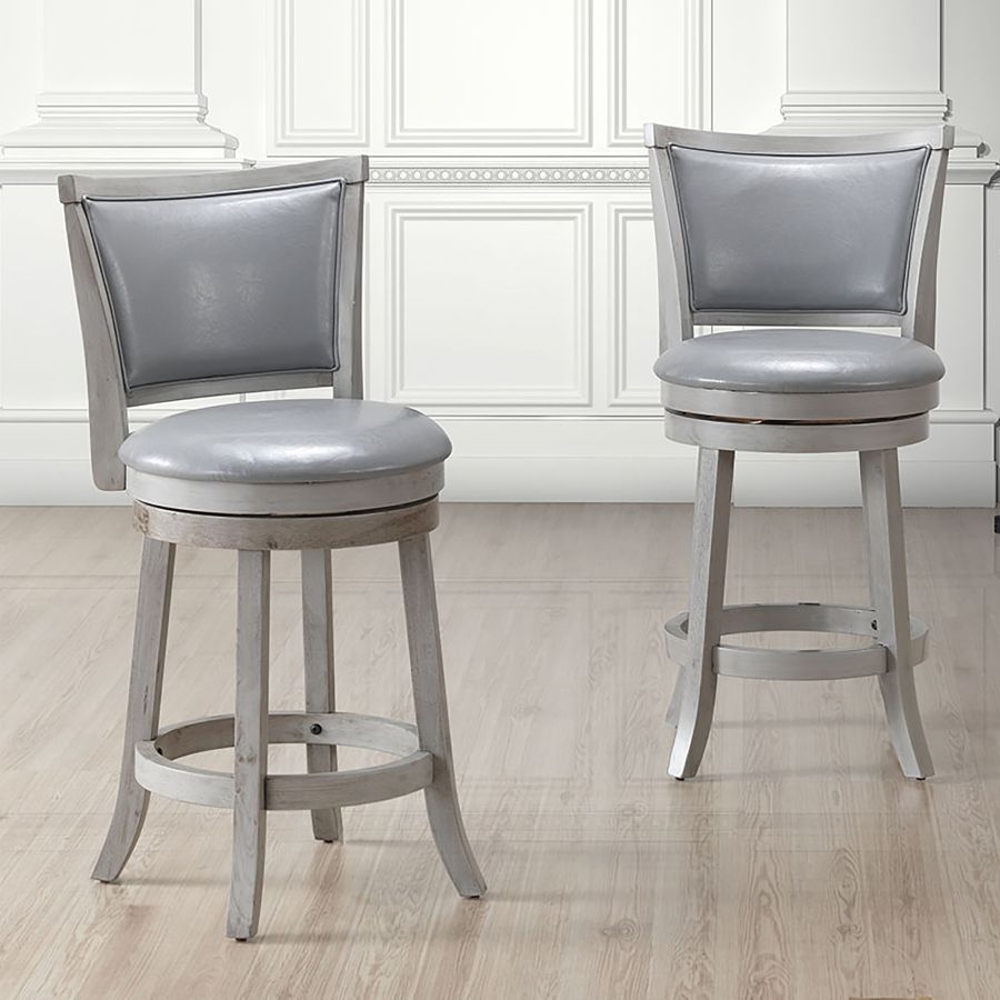 Rowan 26" Counter Stool, Set of 2 in Grey 203-478GY