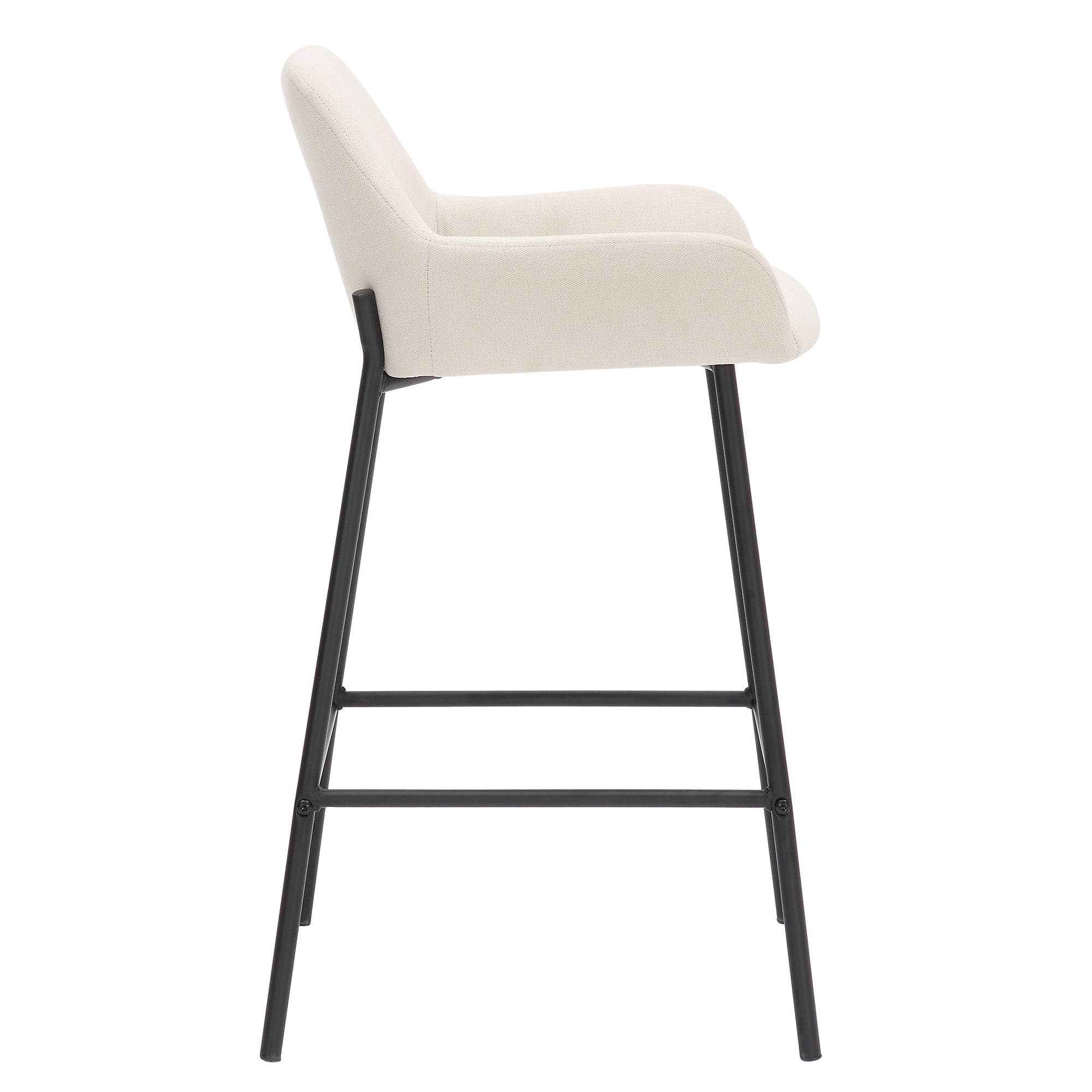 Baily 26" Counter Stool, Set of 2, in Beige and Black 203-541BEG