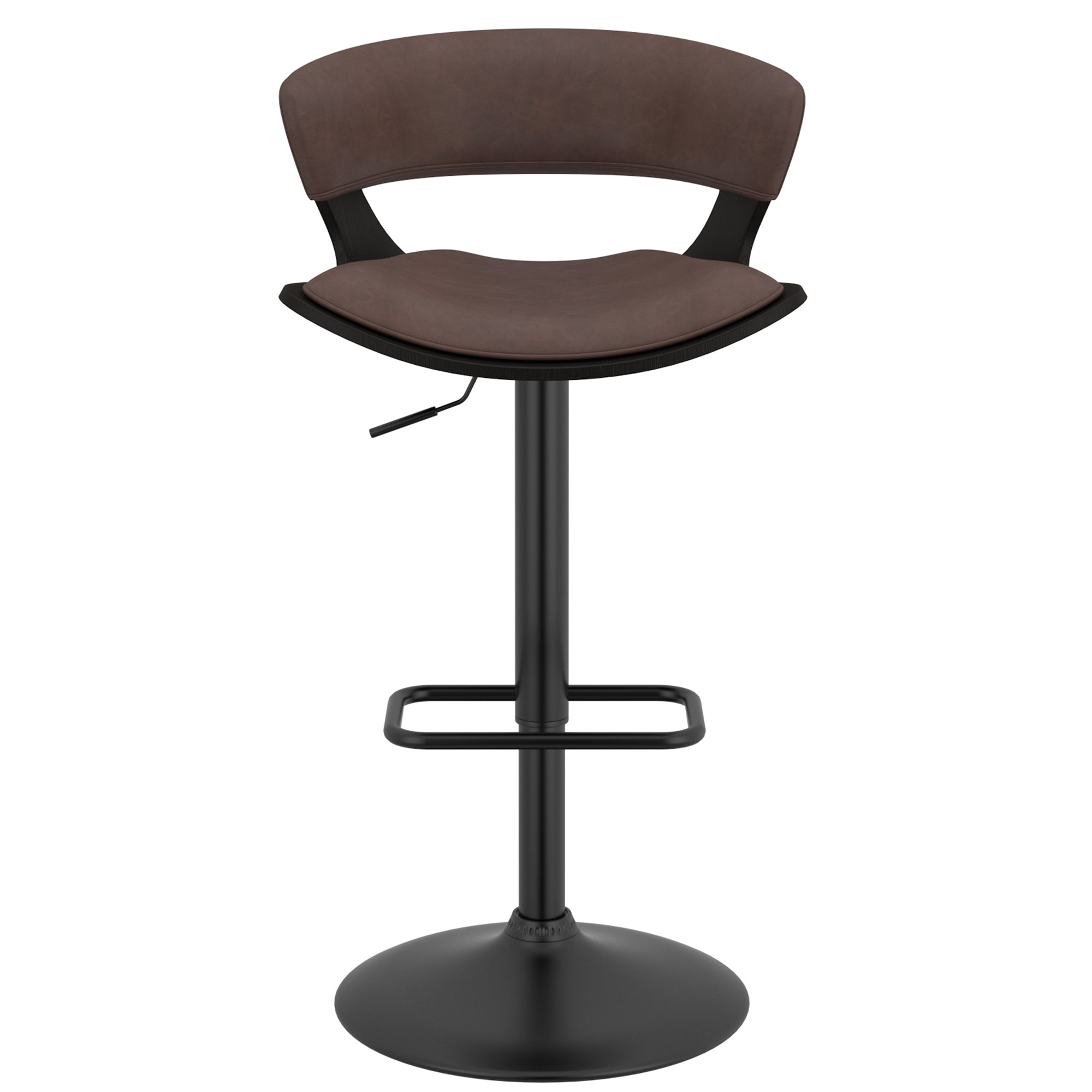 Rover Adjustable Air Lift Stool in Brown and Black 203-554BN