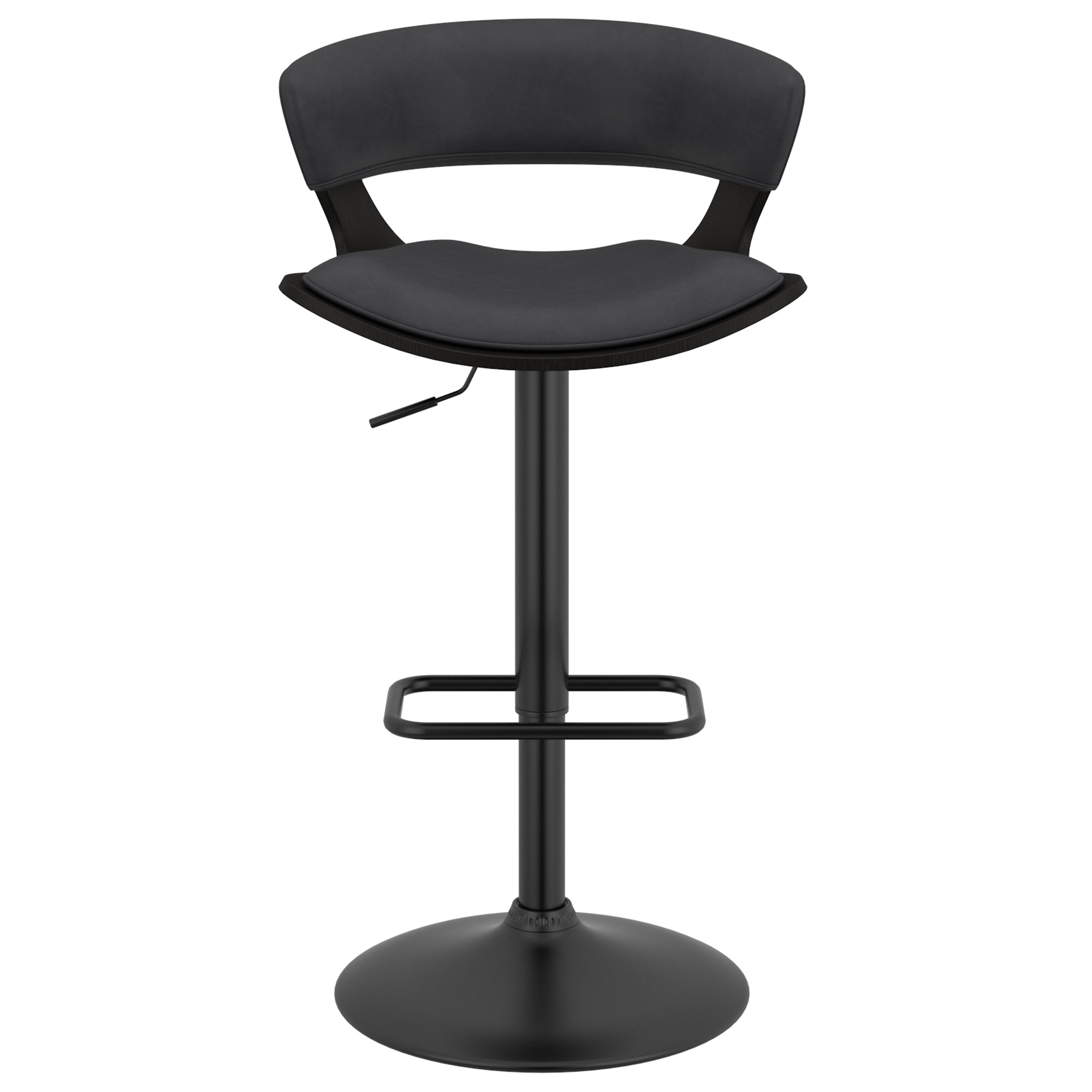 Rover Adjustable Air Lift Stool in Charcoal and Black 203-554CH