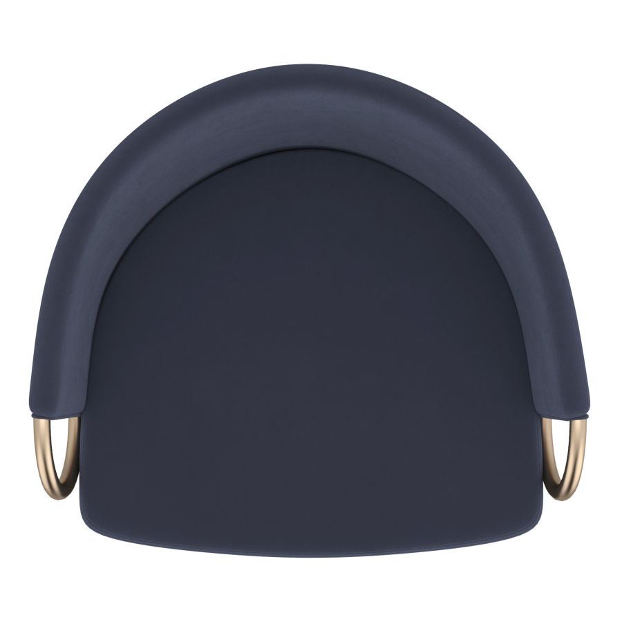 Lavo 26" Counter Stool, Set of 2 in Blue and Black and Gold 203-560BLU