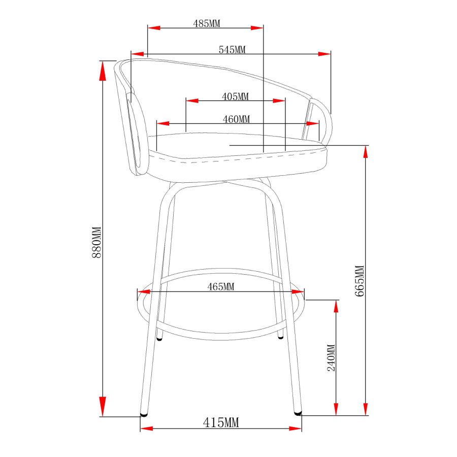 Lavo 26" Counter Stool, Set of 2 in Blue and Black and Gold 203-560BLU
