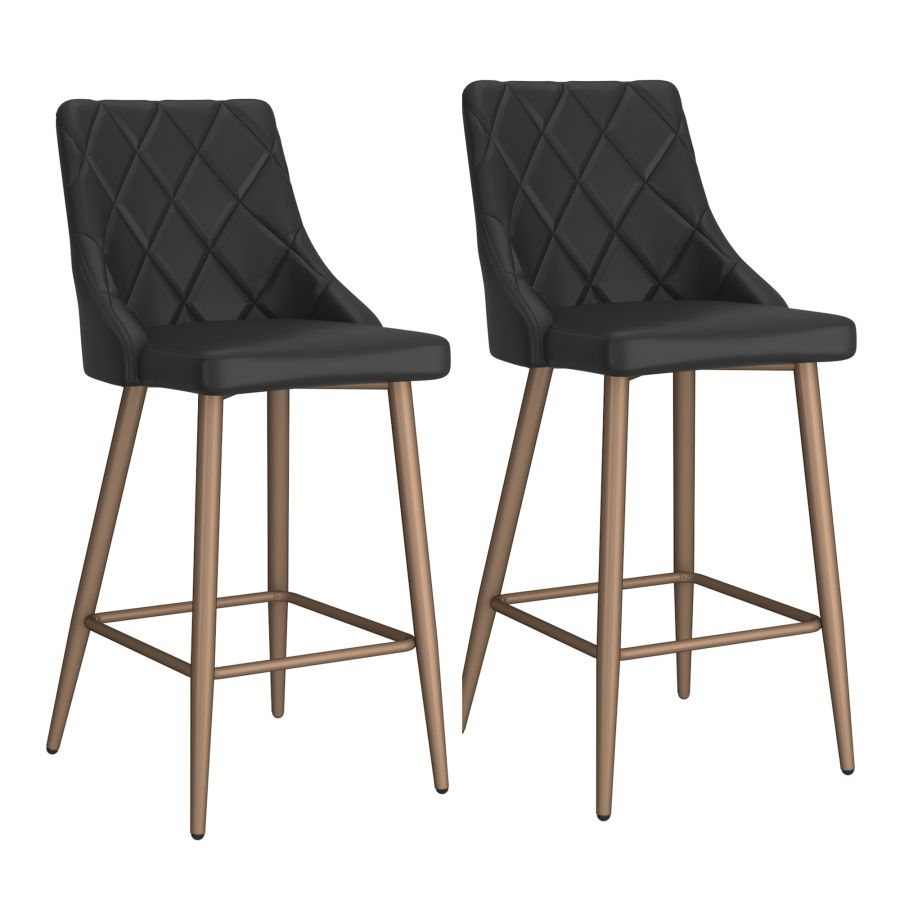 Antoine 26" Counter Stool, Set of 2, in Black 203-573BK