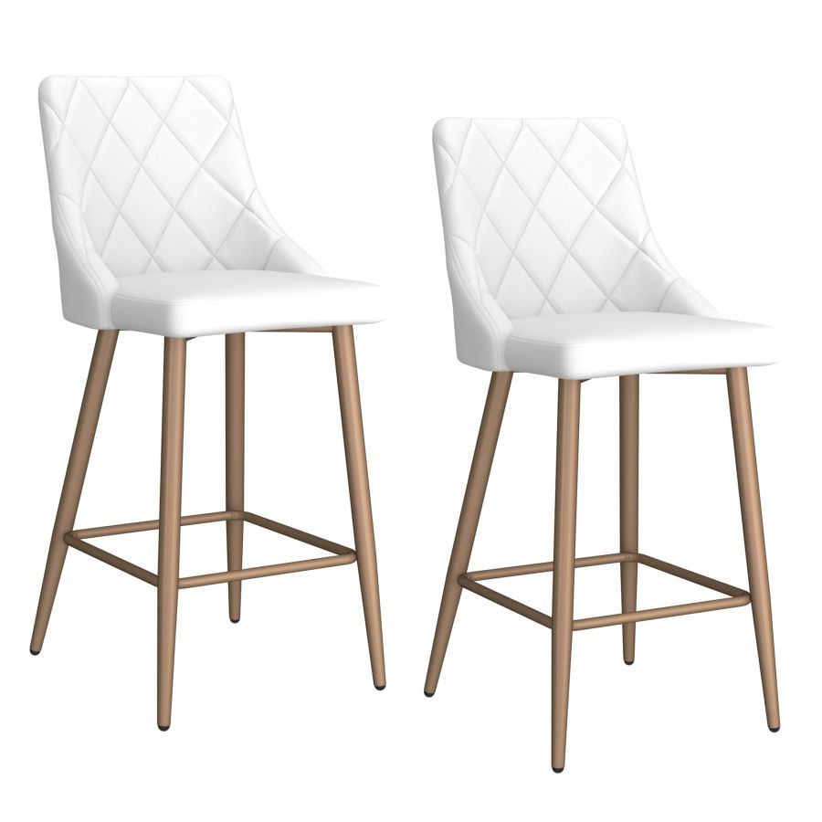 Antoine 26" Counter Stool, Set of 2, in White 203-573WT
