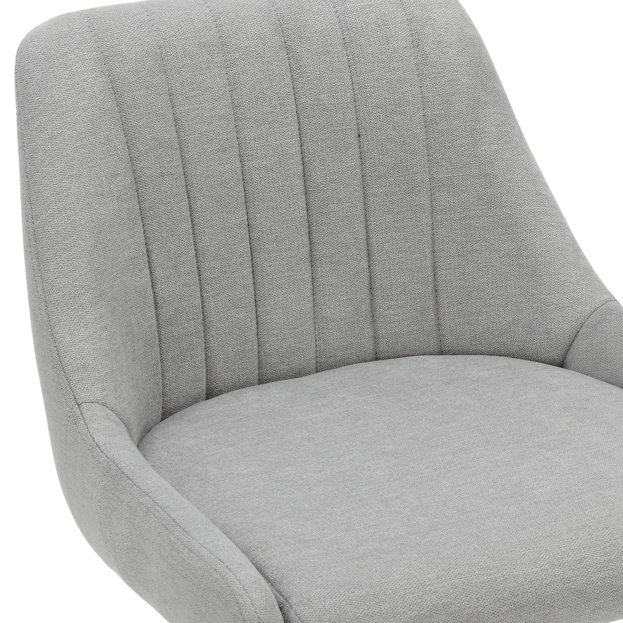 Kron Adjustable Height Air-Lift Swivel Stool, Set of 2, in Grey Fabric 203-574GY