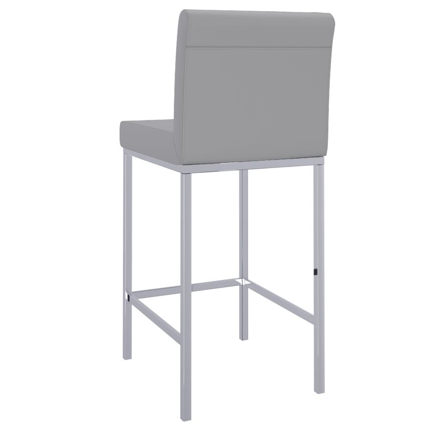 Porto 26" Counter Stool, Set of 2 in Grey and Chrome 203-576GY