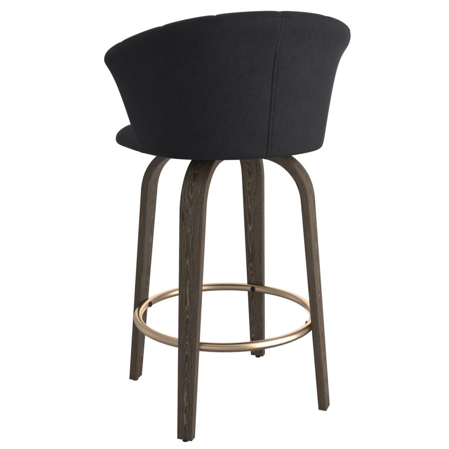 Tula 26" Counter Stool in Black and Washed Oak 203-583BK