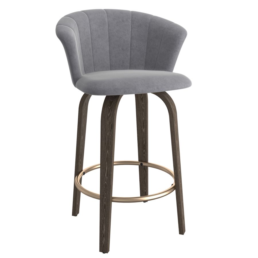 Tula 26" Counter Stool in Grey and Washed Oak 203-583GY