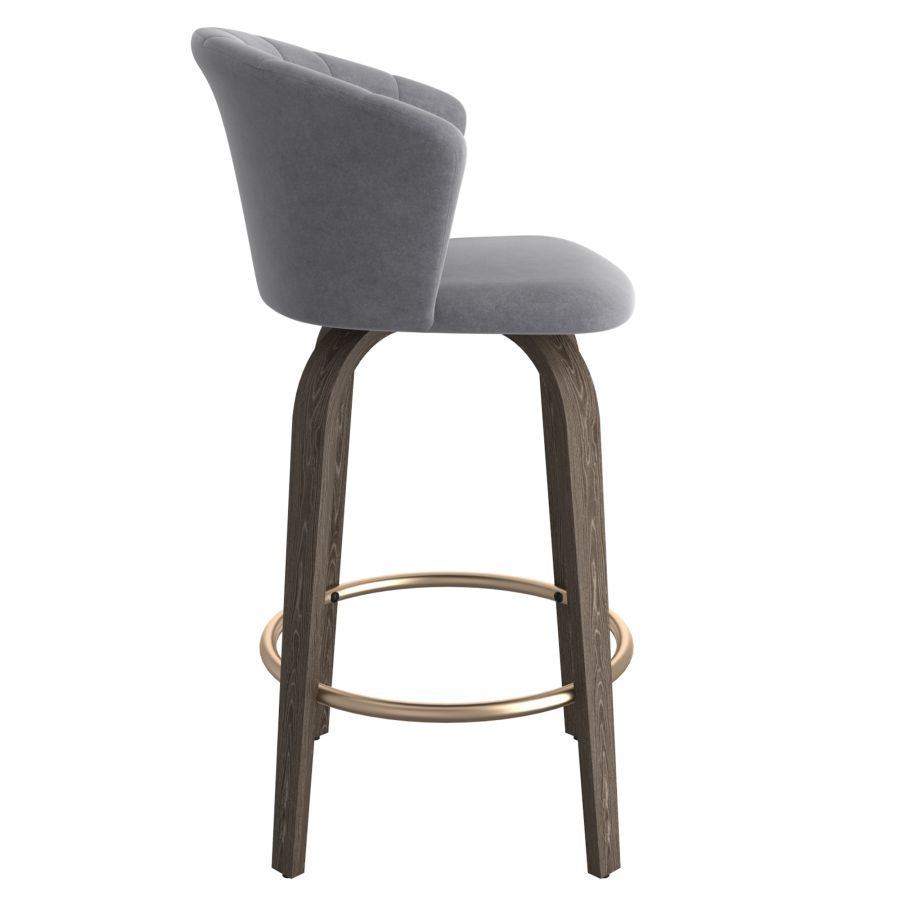 Tula 26" Counter Stool in Grey and Washed Oak 203-583GY