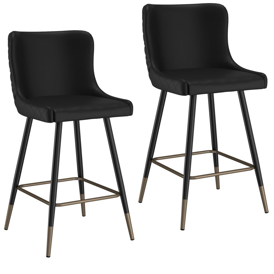 Xander 26" Counter Stool, Set of 2, in Black 203-620BK