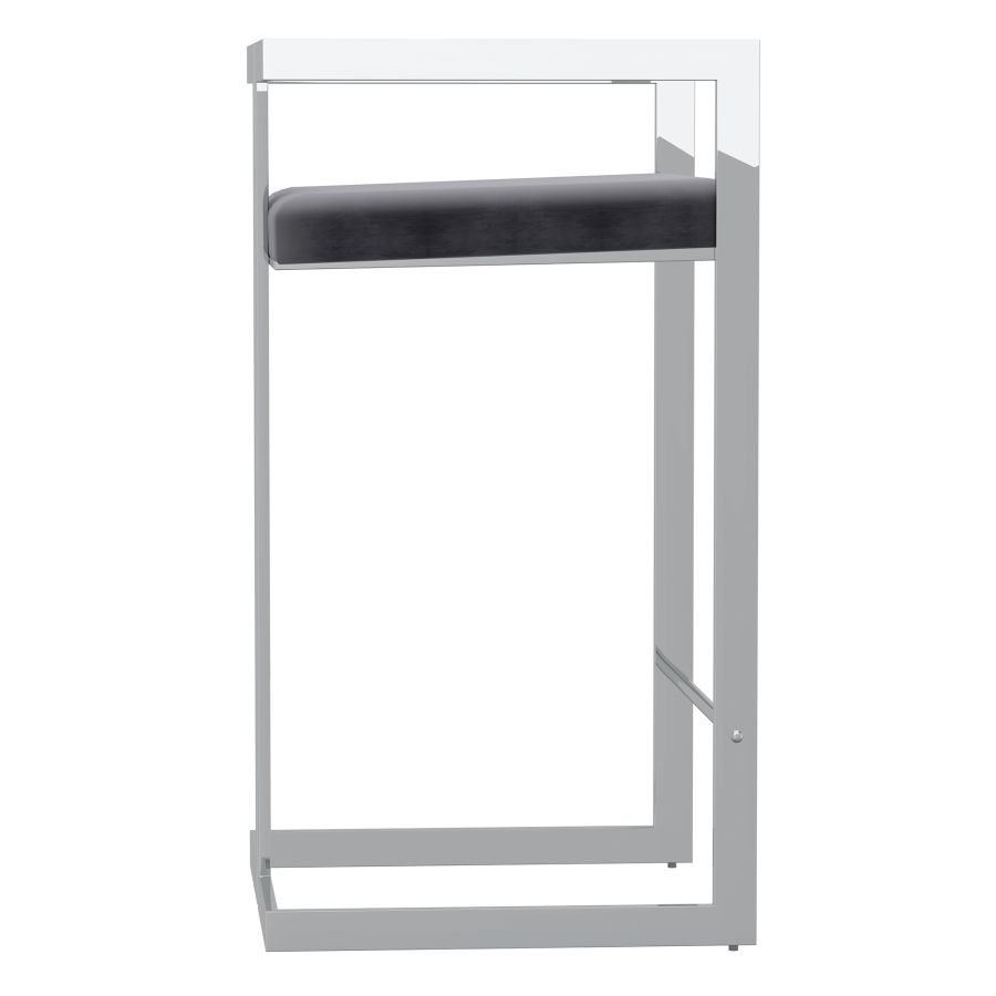 Cosmo 26" Counter Stool in Grey and Silver 203-625GY_CH