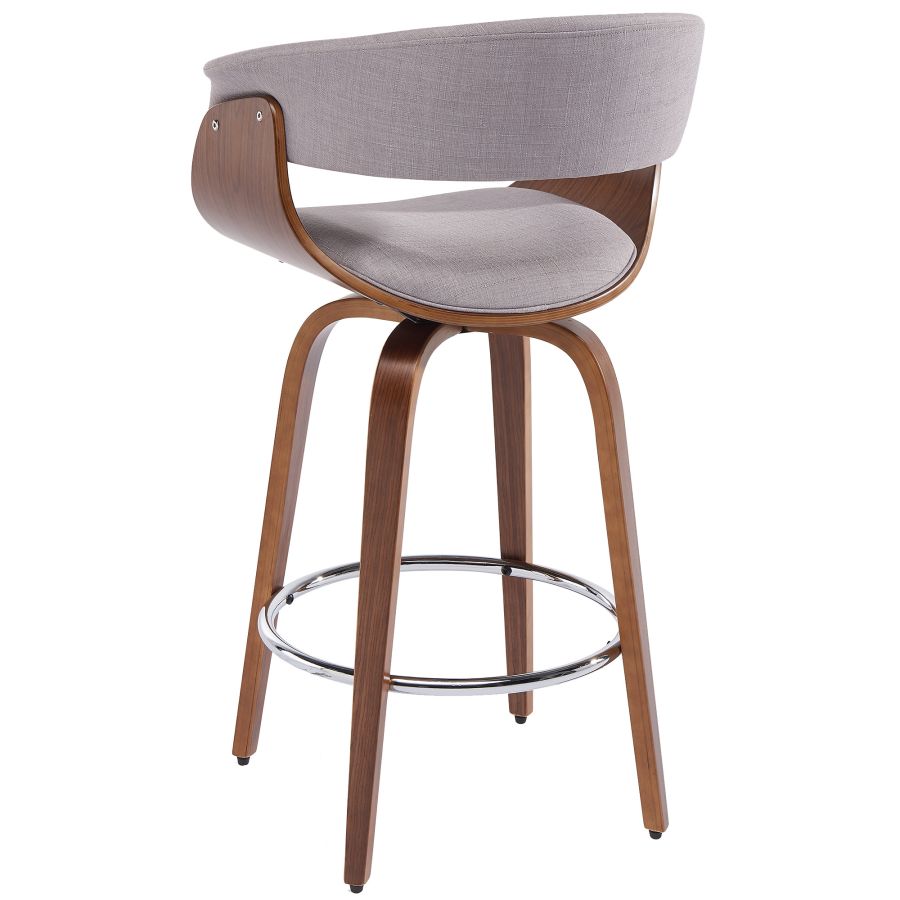 Holt 26" Counter Stool in Grey and Walnut 203-981GY