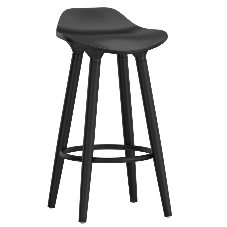 Trex 26" Counter Stool, Set of 2 in Black 203-990BK