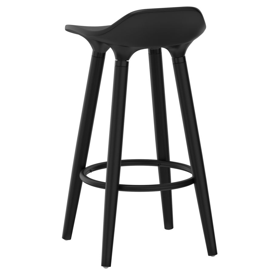 Trex 26" Counter Stool, Set of 2 in Black 203-990BK