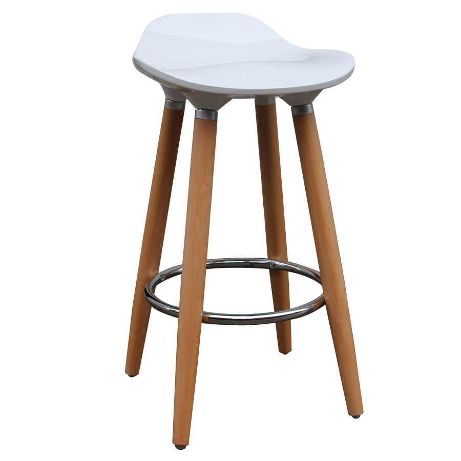 Trex 26" Counter Stool, Set of 2 in White and Natural 203-990WT