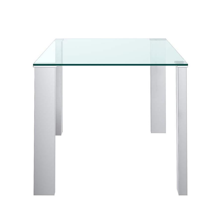 Frankfurt/Maxim 5pc Dining Set, Chrome/Black 207-165/489BK