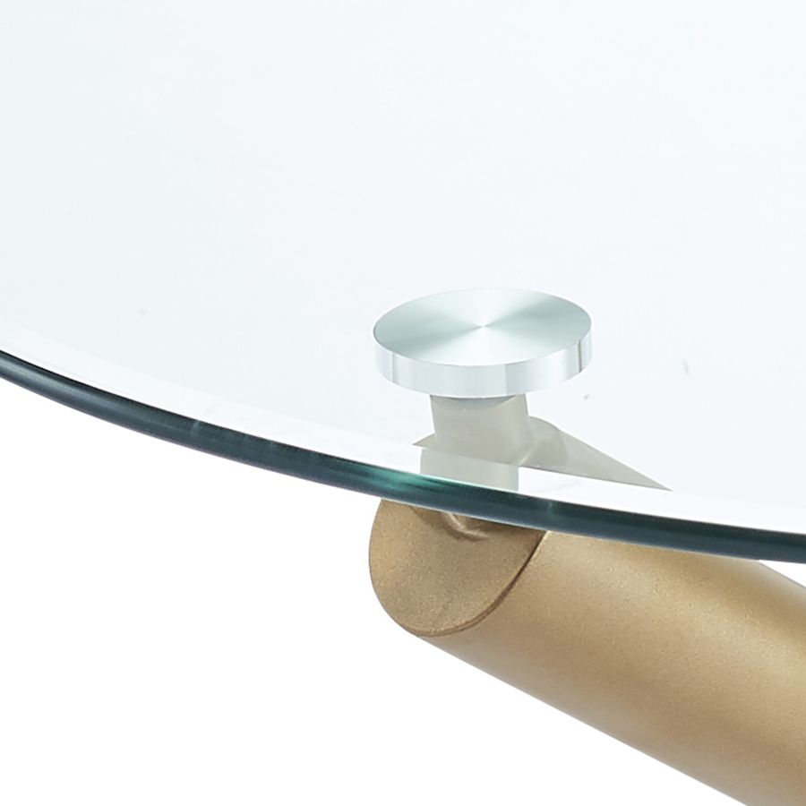 Carmilla/Antoine 5pc Dining Set in Gold with White Chair