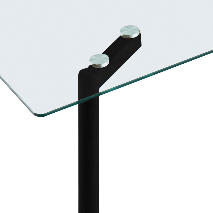 Abbot/Venice 5pc Dining Set, Black/Mustard 207-453BK_536MUS