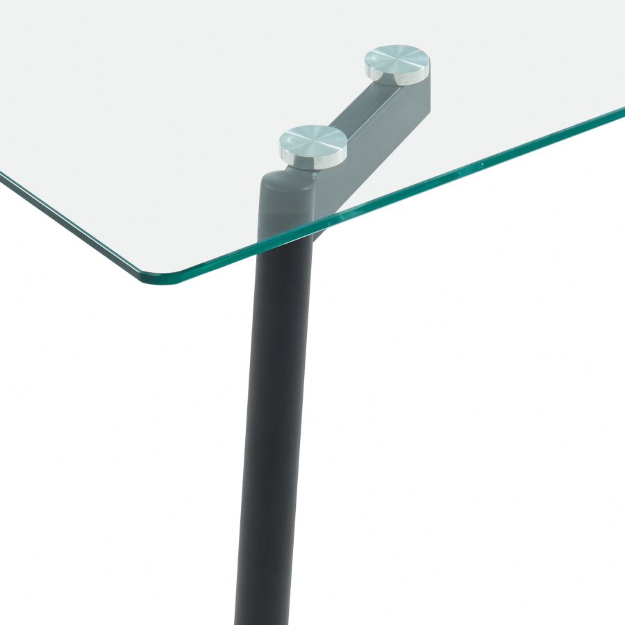 Abbot/Zuni 5pc Dining Set in Black with Black Chair 207-453BK_581PUBK