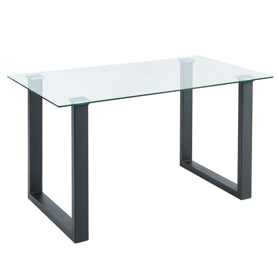 Franco/Axel 5pc Dining Set in Black with Grey Chair 207-454BK_674GRY
