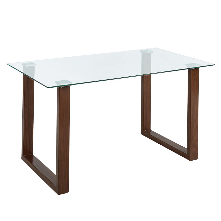 Franco/Cora 5pc Dining Set, Walnut/Beige 207-454WA/182BG