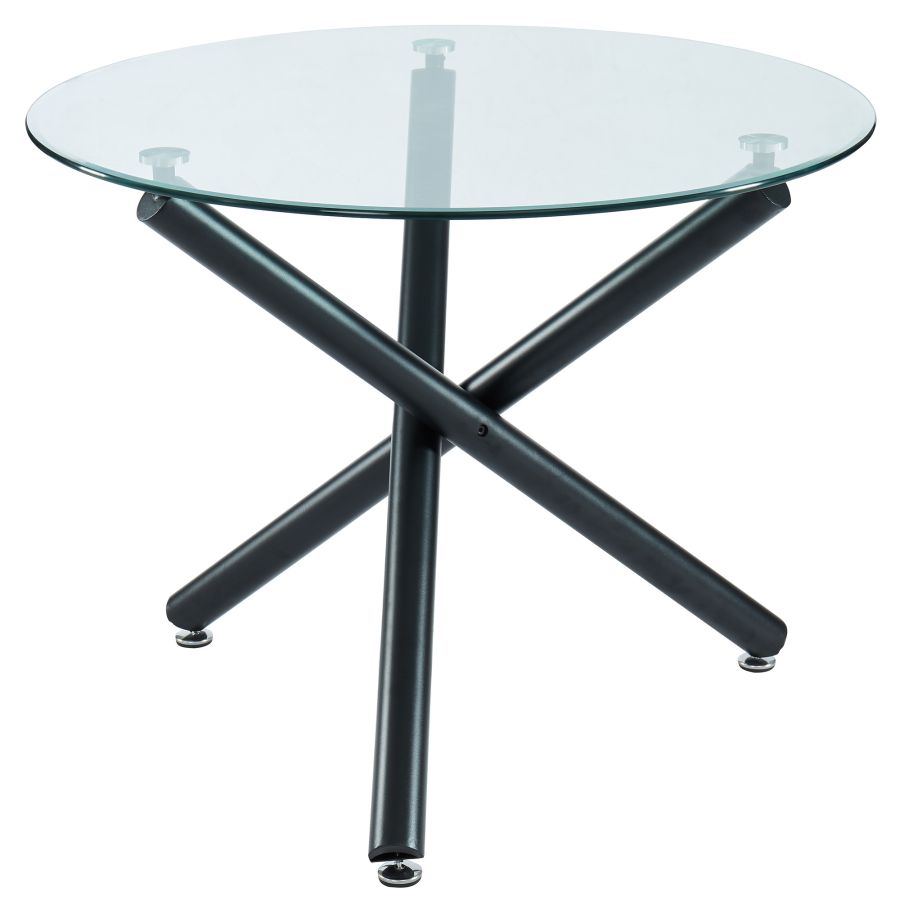 Suzette/Zuni 5pc Dining Set in Black with Black Chair 207-476_581PUBK