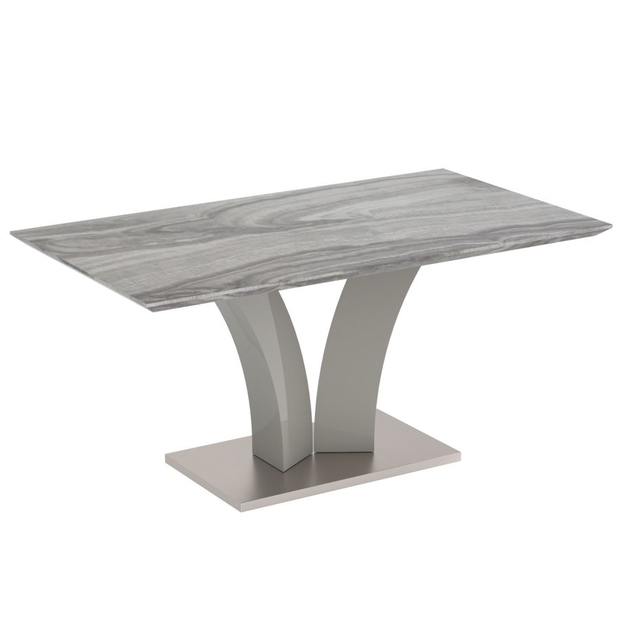 Napoli/Chloe 7pc Dining Set in Grey with Grey Chair 207-545GY/552GY
