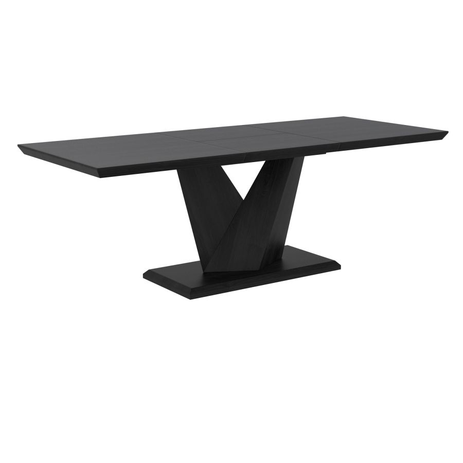 Eclipse/Xander 7pc Dining Set in Black with Light Grey Chair 207-860BLK_620LG
