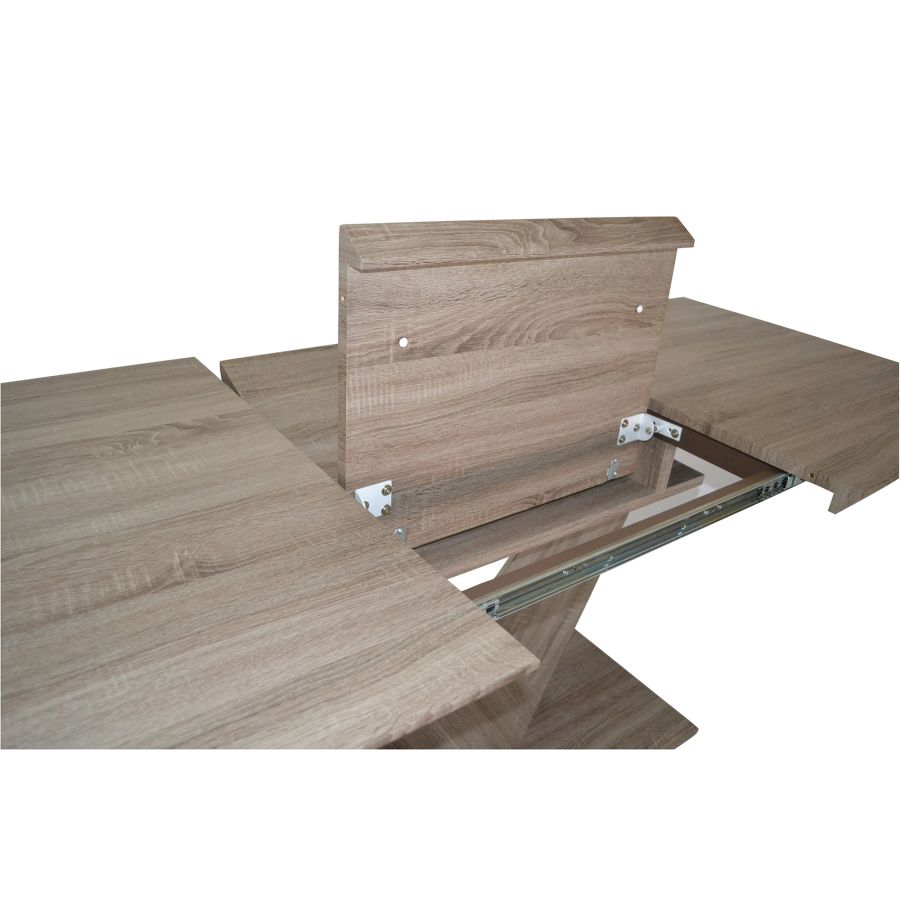 Eclipse/Mia 7pc Dining Set, Oak/Grey & Light Grey 207-860OK/247GL