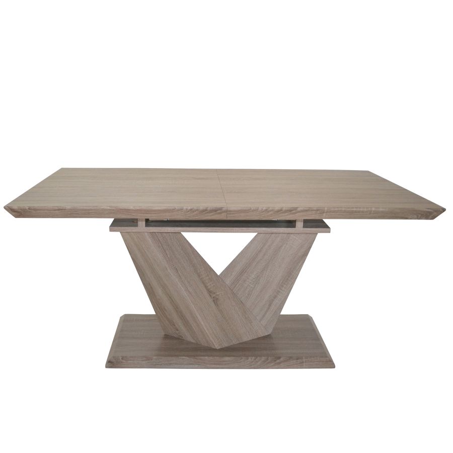 Eclipse/Silvano 7pc Dining Set in Oak with Grey Chair 207-860OK/429GY