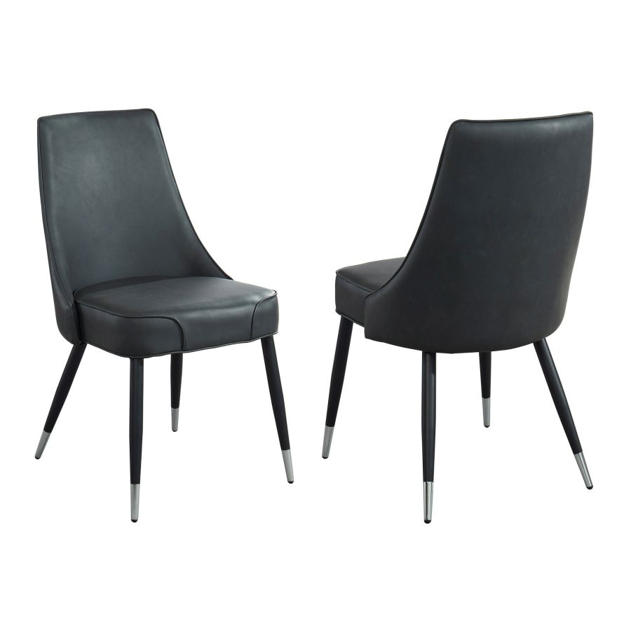 Eclipse/Silvano 7pc Dining Set in Oak with Grey Chair 207-860OK/429GY