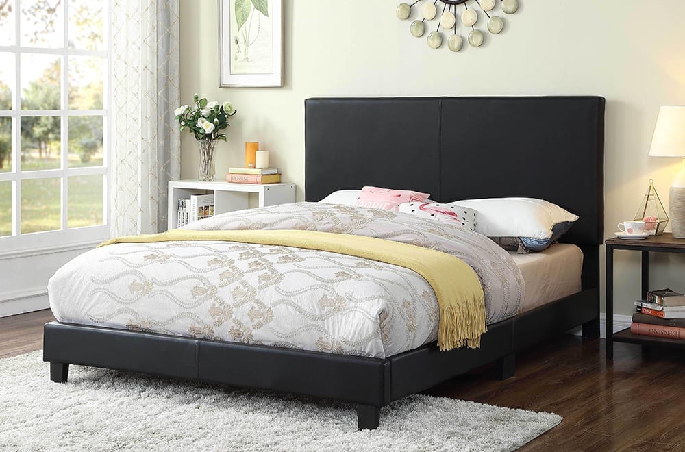 Black Adjustable Headboard & Bed 2110