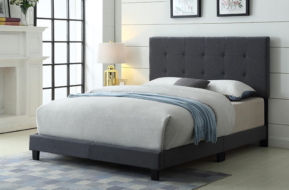 Grey Adjustable Headboard & Bed 2113