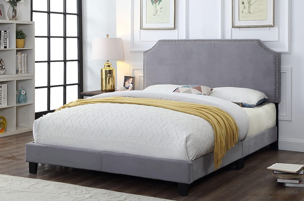Grey Adjustable Headboard & Bed 2116G