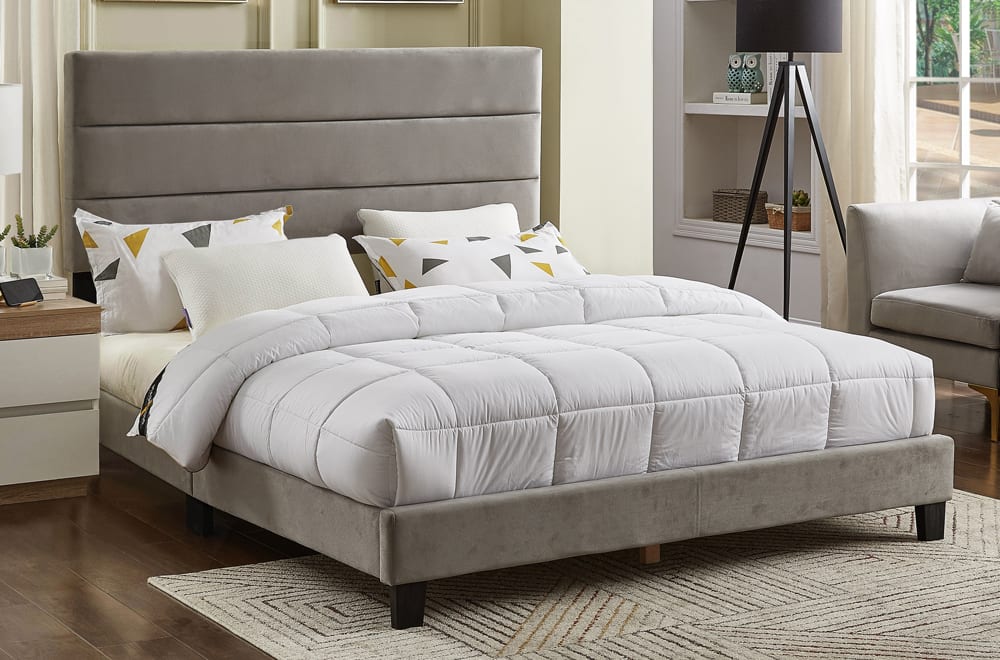 Grey Adjustable Headboard and Bed 2119