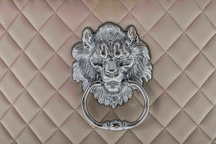 2 Pc Creme Velvet Dining Chair C-1253